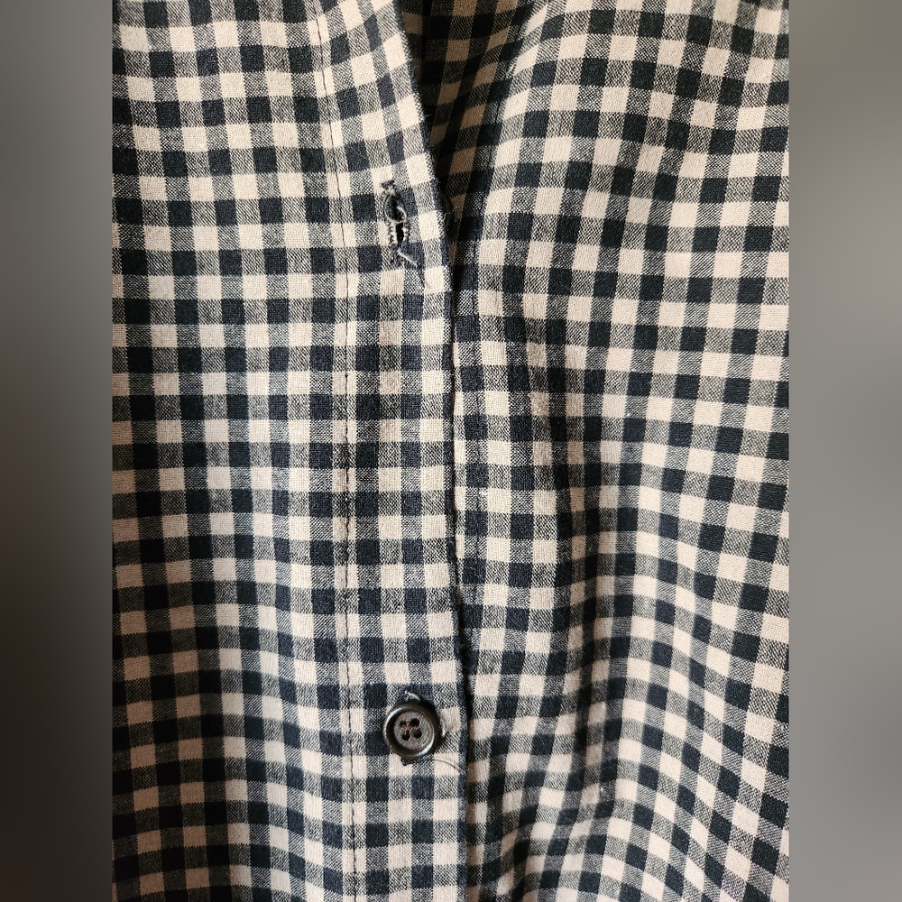 Modernmiss Linen/cotton Gingham Dress - Picture 6 of 8